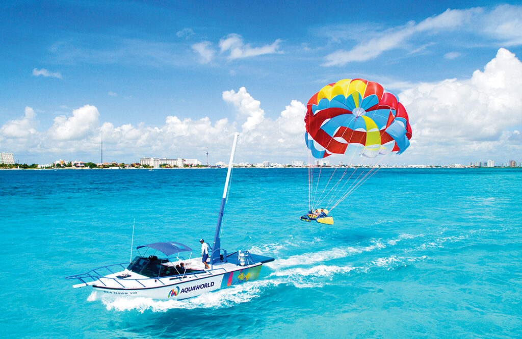 Skyrider, volando en paracaídas.